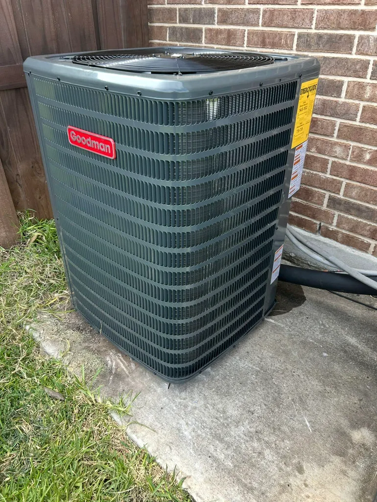 New Goodman residential condenser install
